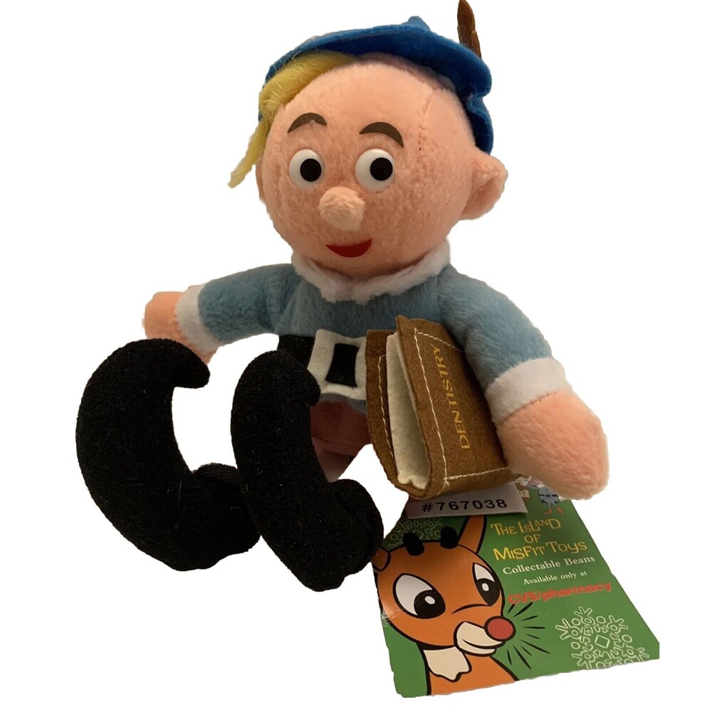 Hermey Herbie Misfit Elf Dentist Book 8" CVS Stuffins 1998 NEW TAGS